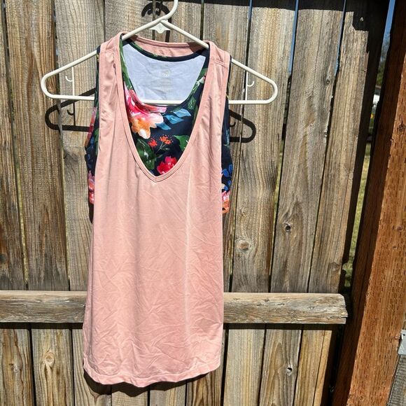 Floral and Pink Women's Tank Top - Picture 1 of 6